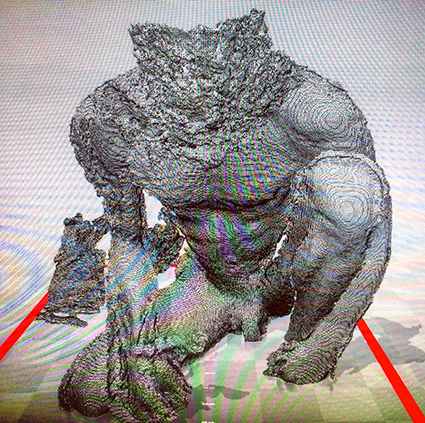 Interrupted 3D scan by artist Paul Coombs